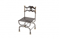 Lyre chair with trellis seat