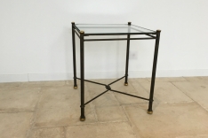 Hermes side table with brass
