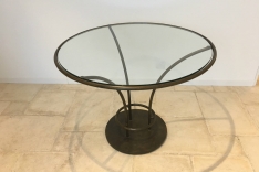 Table Bistrot Pompéa - dalle de verre diam.1000